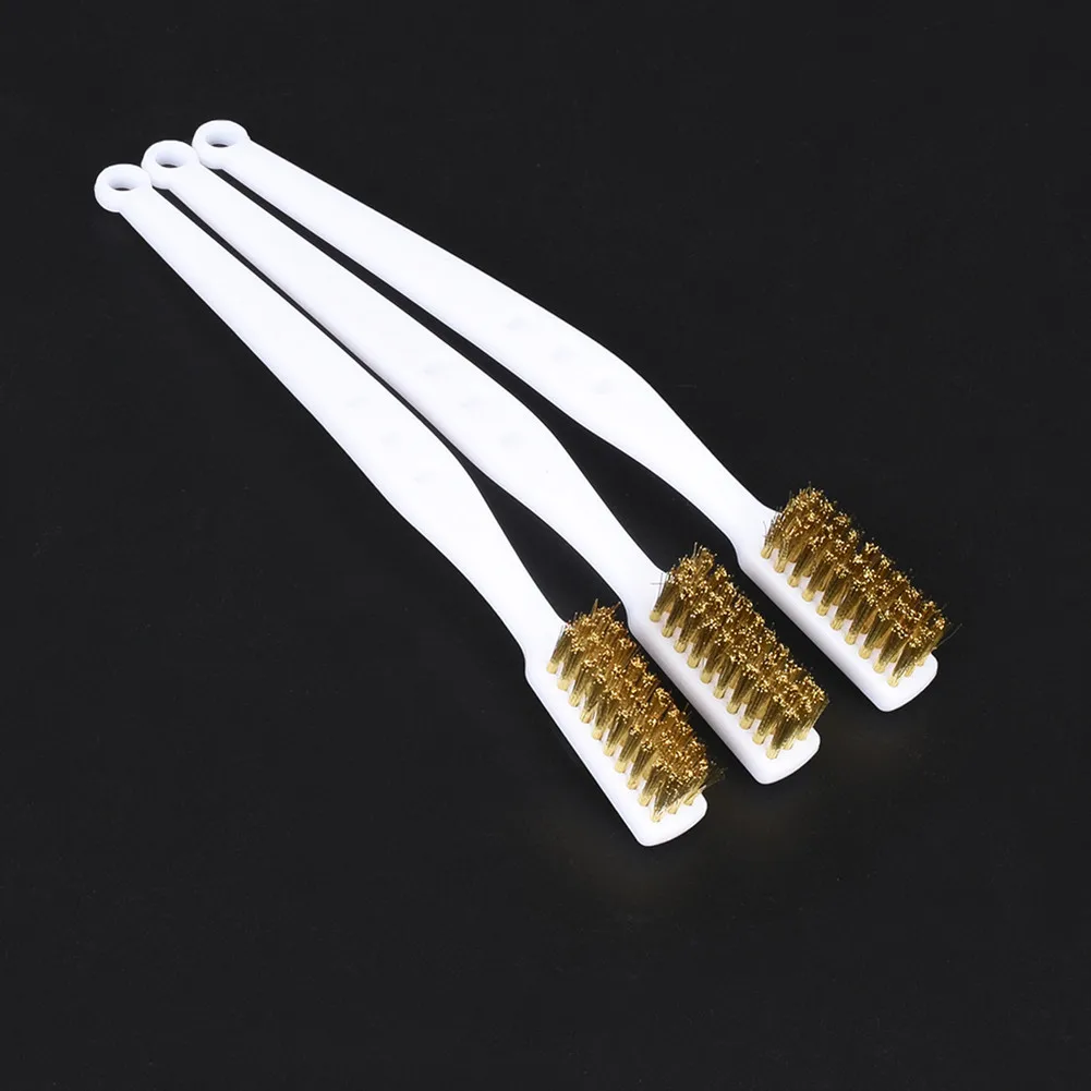 

Industrial Wire Brush Toothbrush Paint Cleaning Plastic Handle Rust Removal Set 3pcs Cleaner Durable Practical