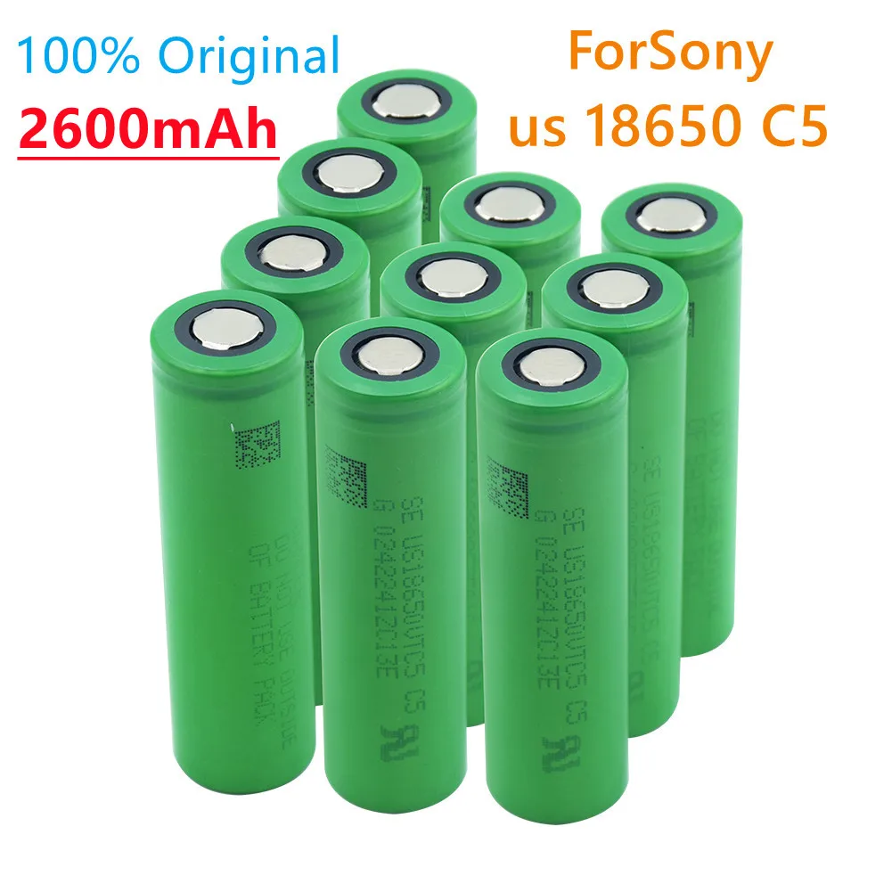 

18650 lithium ion rechargeable battery, 3.7V, VTC5，2600mAh, 30A, suitable for toys, tools, flashlights+free shipping