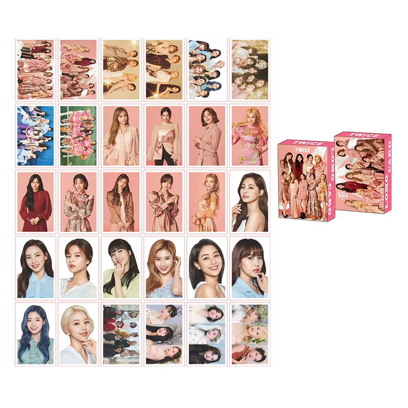 Набор из 30 карточек Kpop TWICE LOMO для сбора фанатами в высоком качестве.