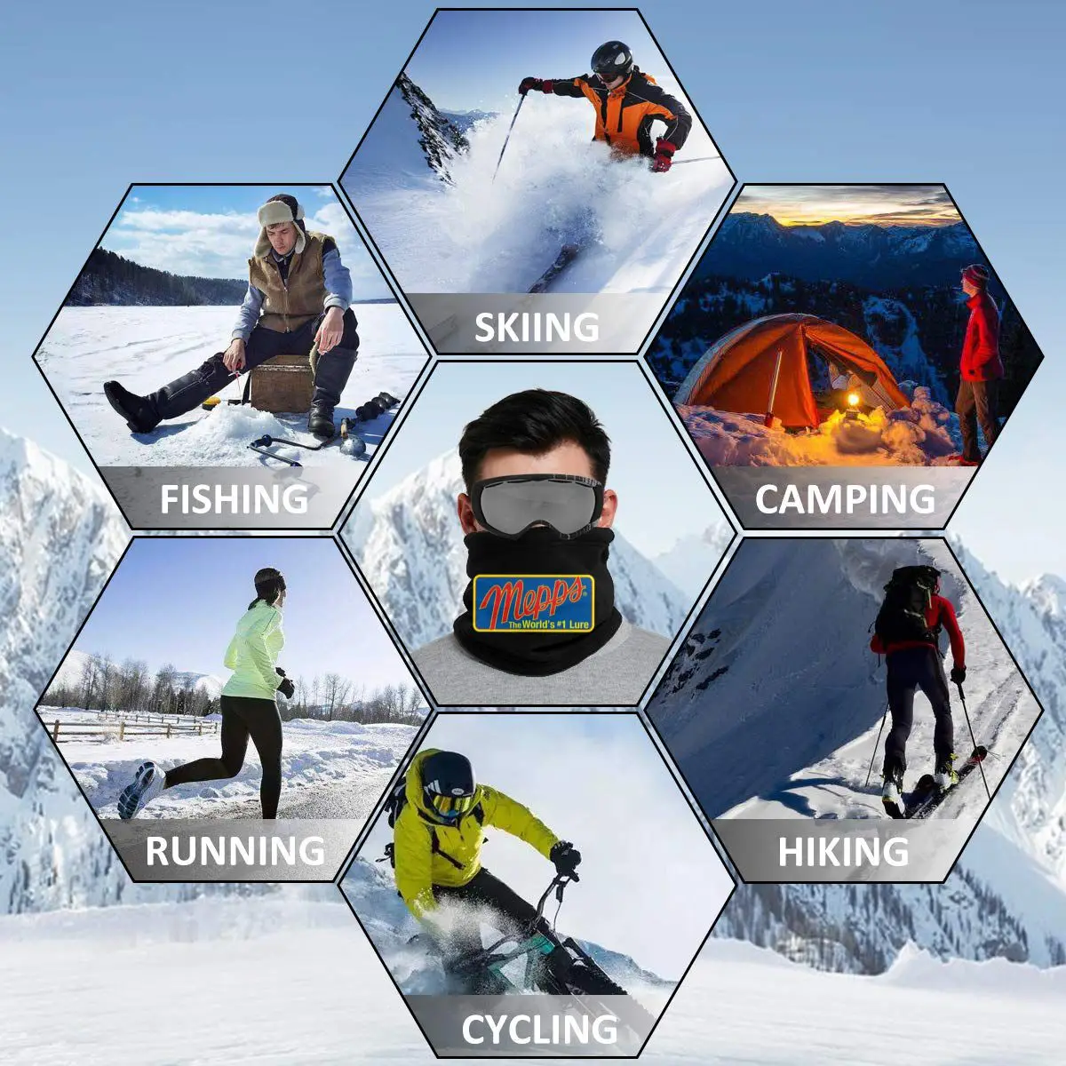 Mepps рыболовные блесны Колеблющиеся Блесны Логотип из микрофибры на шею бандана