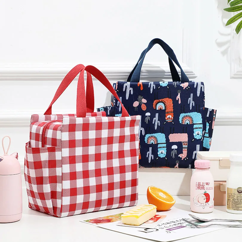 

Thermal Lunch Bag Women Portable Insulated Cooler Bento Tote Family Travel Picnic Drink Fruit Food Fresh Organizer Accessories