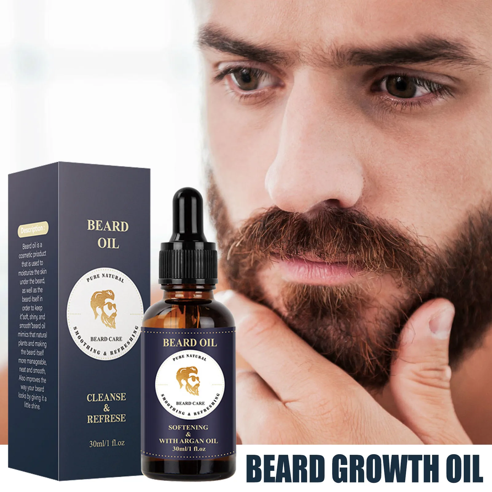 

New Beard Oil for Men Conditioner Provide Nourishment Enhance Natural Shine Softens Strengthens Beards Mustaches