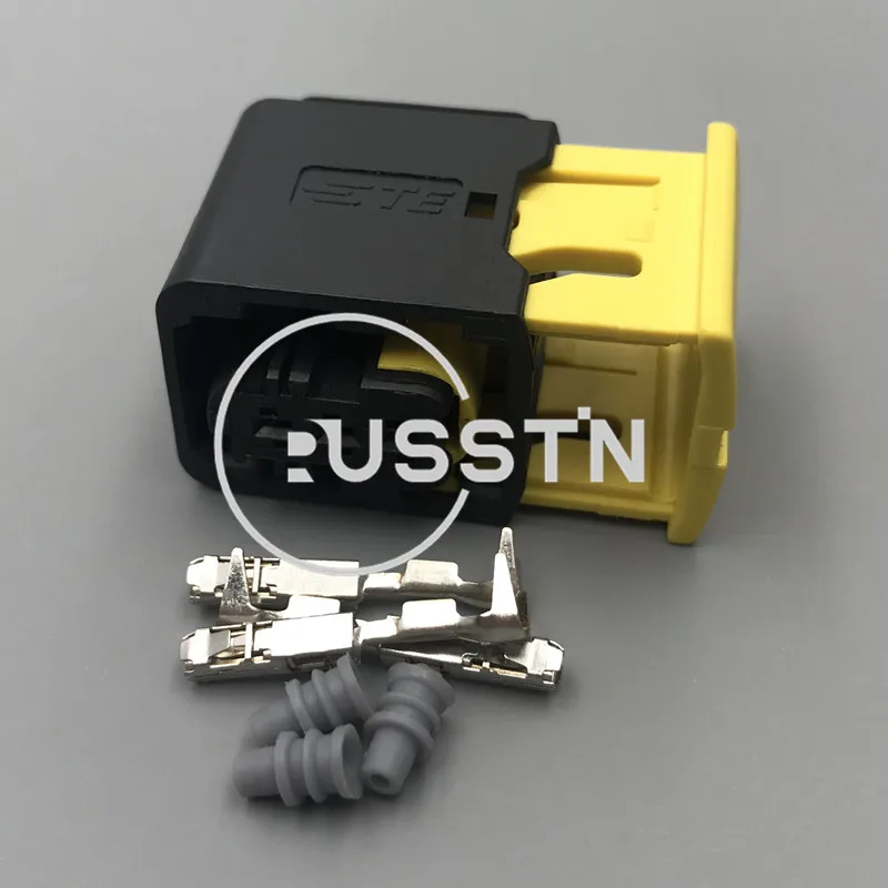 

1 комплект, 3-контактные водонепроницаемые вилки «папа-мама», автомобильный разъем переменного тока в сборе для Benz BMW 1- 1418448 -1 1- 1670730 -1