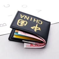 personality mens fashion short wallet built in coin with zipper simple storage drivers license horizontal ultra thin wallet