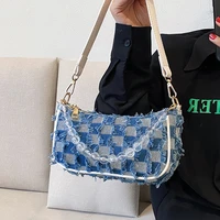 richme summer new plaid women bag 2022 trend all match daily messenger bolso mujer fashion beading underarm shoulder bag female