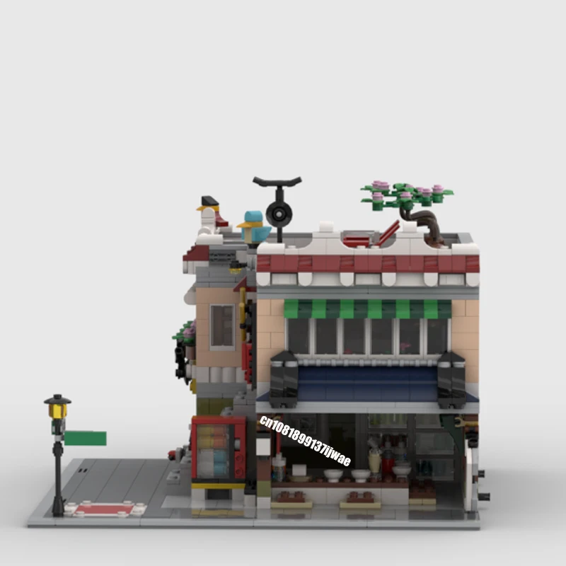 НОВЫЙ город хит продаж вид на улицу Moc модульный велосипед с лапшой магазин