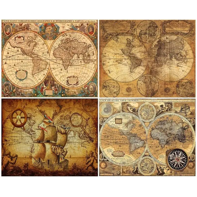 

CHENISTORY Pictures By Number World Map Diy Gift Kits Home Decor Painting By Numbers Drawing On Canvas Art Handicraft