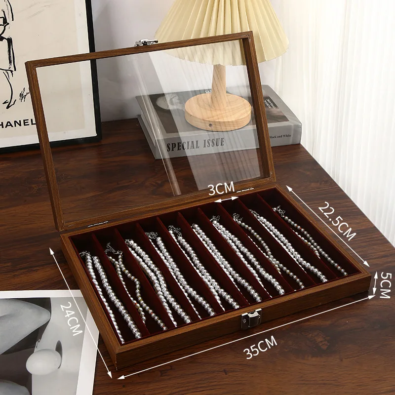 Деревянная шкатулка для ювелирных изделий с крышкой