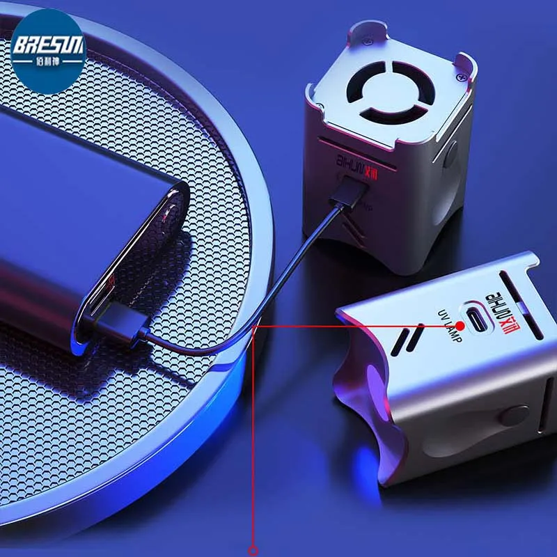 Ультрафиолетовая светодиодсветильник лампа Aixun мини ультрапрочная для телефона