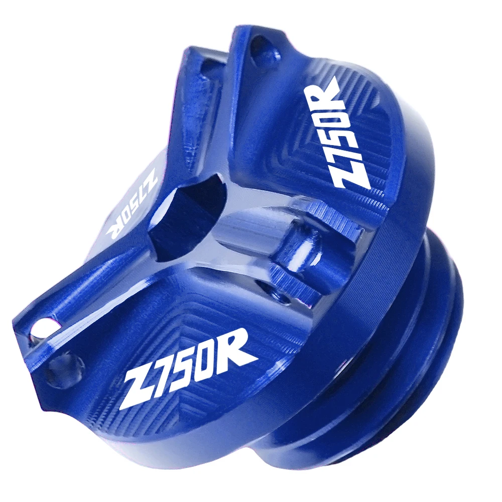 Мотозапчасти Алюминиевые для мотоцикла KAWASAKI Z750R Z 750 R 2011 2012 Крышка масляного картера двигателя, заливная пробка, сливной штуцер и крышка гайки картера.