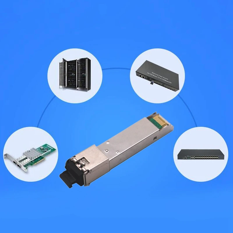 20-километровый одноволоконный проектор Гигабитный оптический модуль SFP