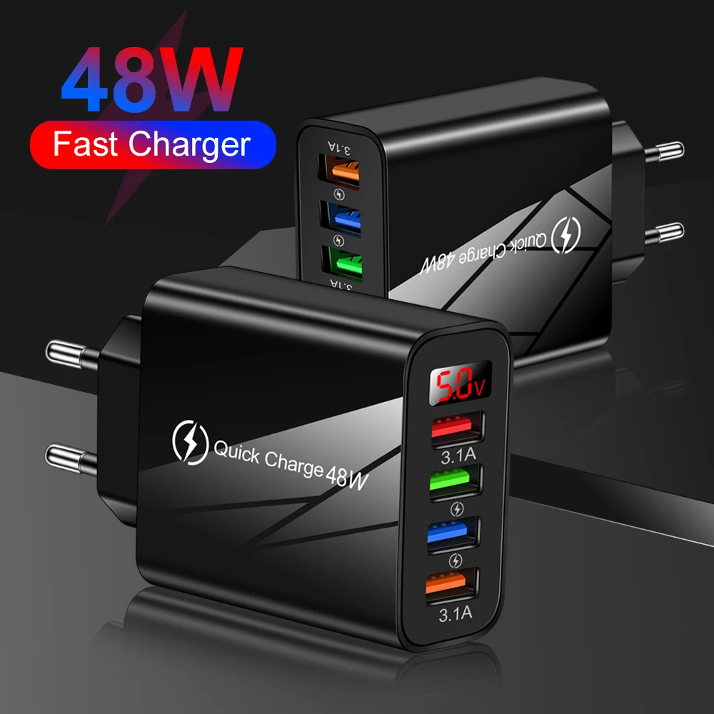 

Зарядное устройство с 4usb-портами и ЖК-дисплеем