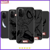 marvel iron man spiderman phone case for xiaomi redmi poco f1 f2 f3 x3 pro m3 9c 10t lite nfc black cover silicone back prett mi