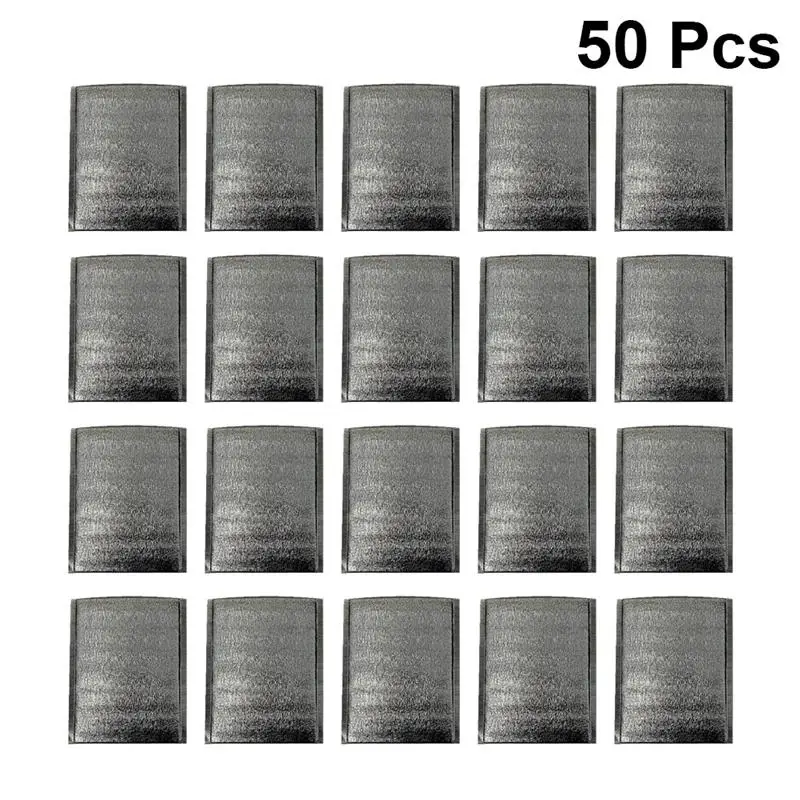 

50PCS Disposable Insulation Bag Thick Aluminum Foil Food Fast Fresh Keeping Bag Take Out Insulation Pouch with Sticker