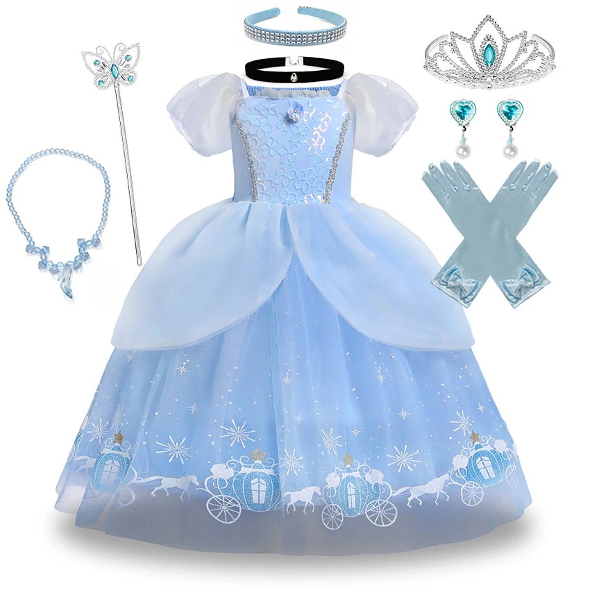 Роскошное бальное платье принцессы Золушки Disney для девочек нарядное