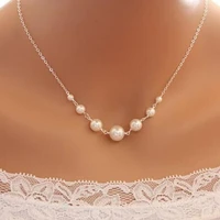 imitation pearl necklace near round pearl jewelry suitable for womens wedding gift trend in 2020