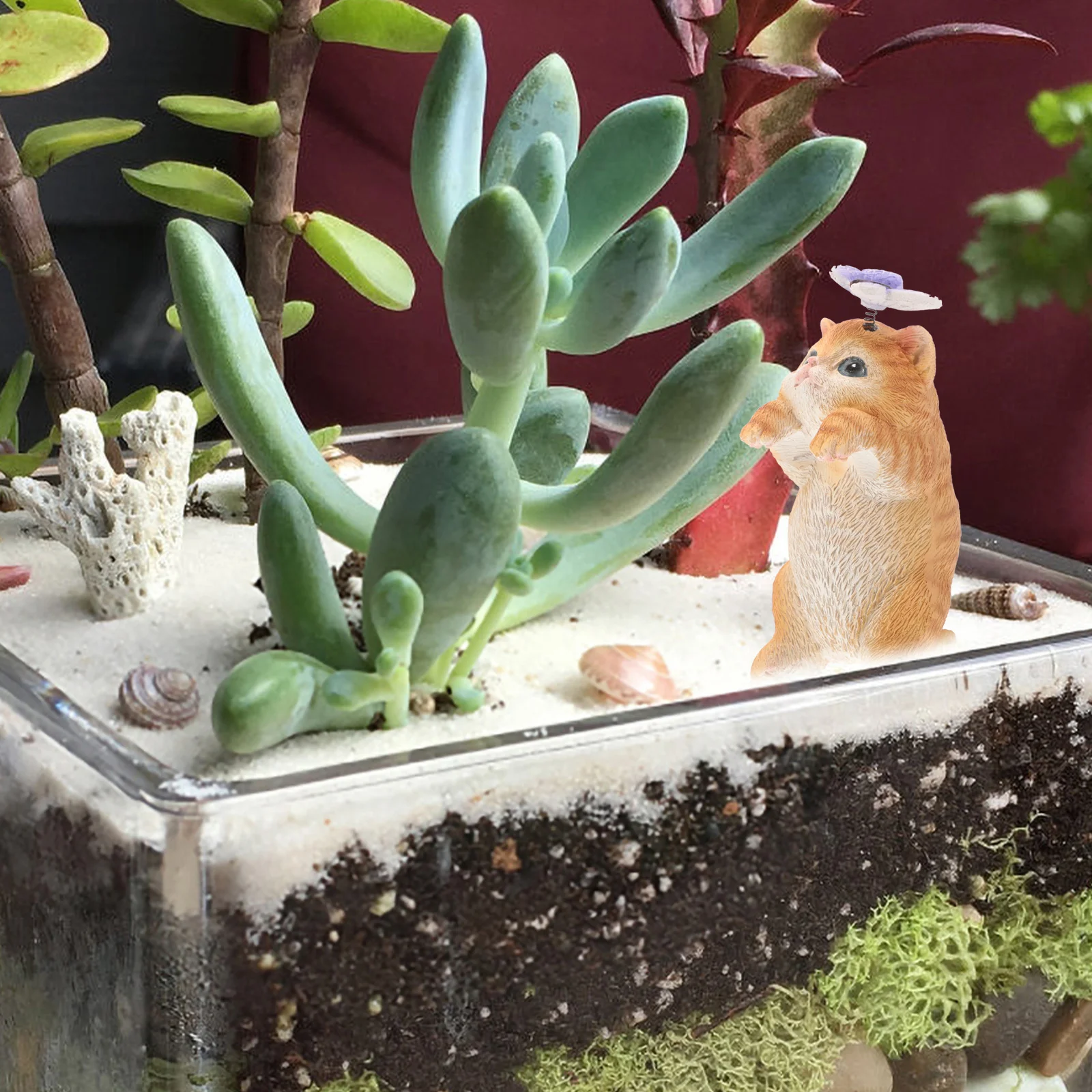 

Flower Pot Hanger Cute Animal Ornament Resin Cat Decoration Pot Cat Hanger