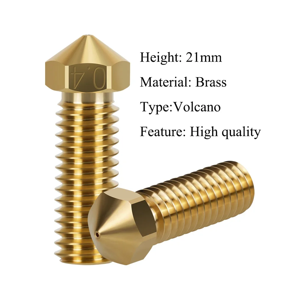 

MEGA модернизированная сопла V6 Volcano, удлиненная шейка, E3D сопла 0,2-1,2 мм для E3D Volcano Hotend 1,75, латунные детали для 3D-принтера