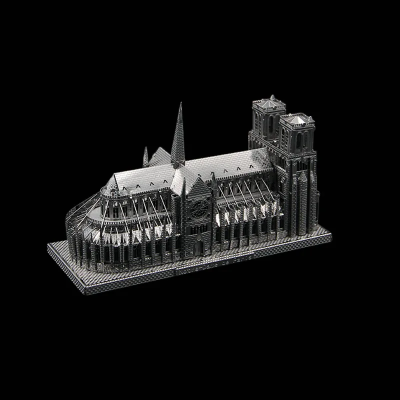 Трехмерная металлическая 3D модель Пазл Нотр-Дам ручной работы пазл-собор подарок