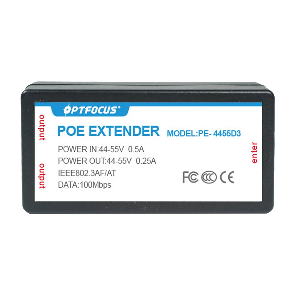 

Удлинитель POE OPTFOCUS OFS-PE5555D3 2 порта 48В