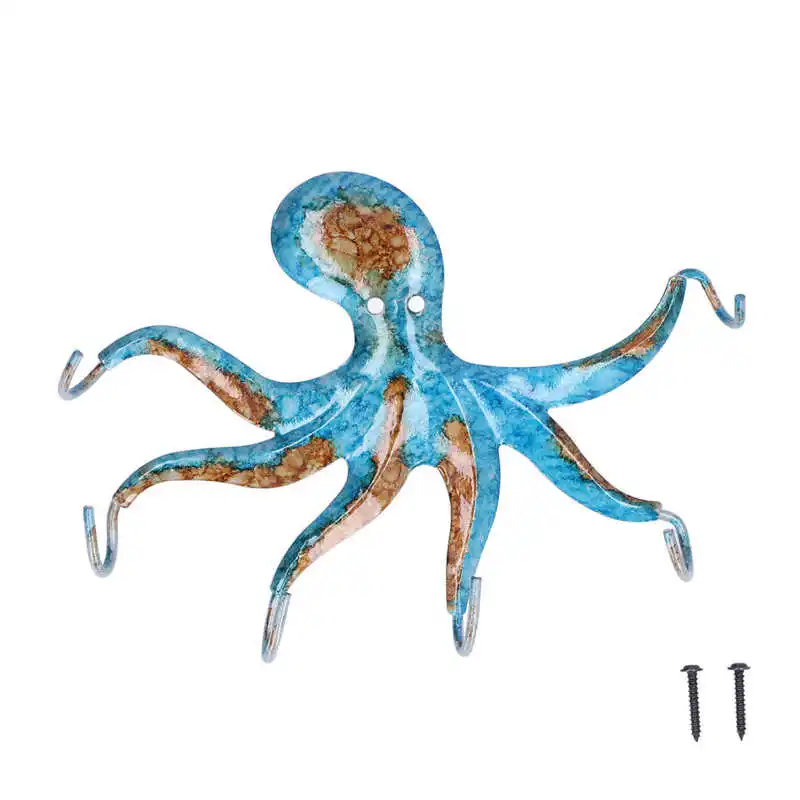 

Чугунный настенный крючок «Осьминог», многоцелевой настенный крючок «Осьминог» для балкона, кухни, ванной комнаты, спальни