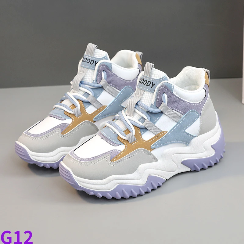 

Luxury Women's Shoes 2023 High Top Korean Edition Female Student Thick Sole Elevated Sports Shoes Board Shoes Casual Shoes