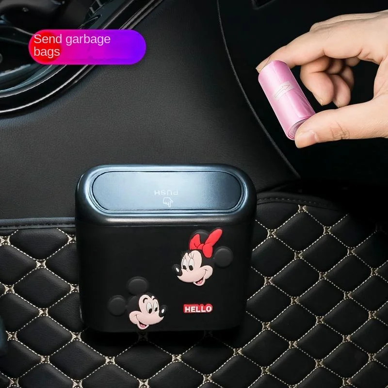 

Disney cartoon cans on the front and rear rows of the car umbrella storage car garbage bag door hanging storage decoration