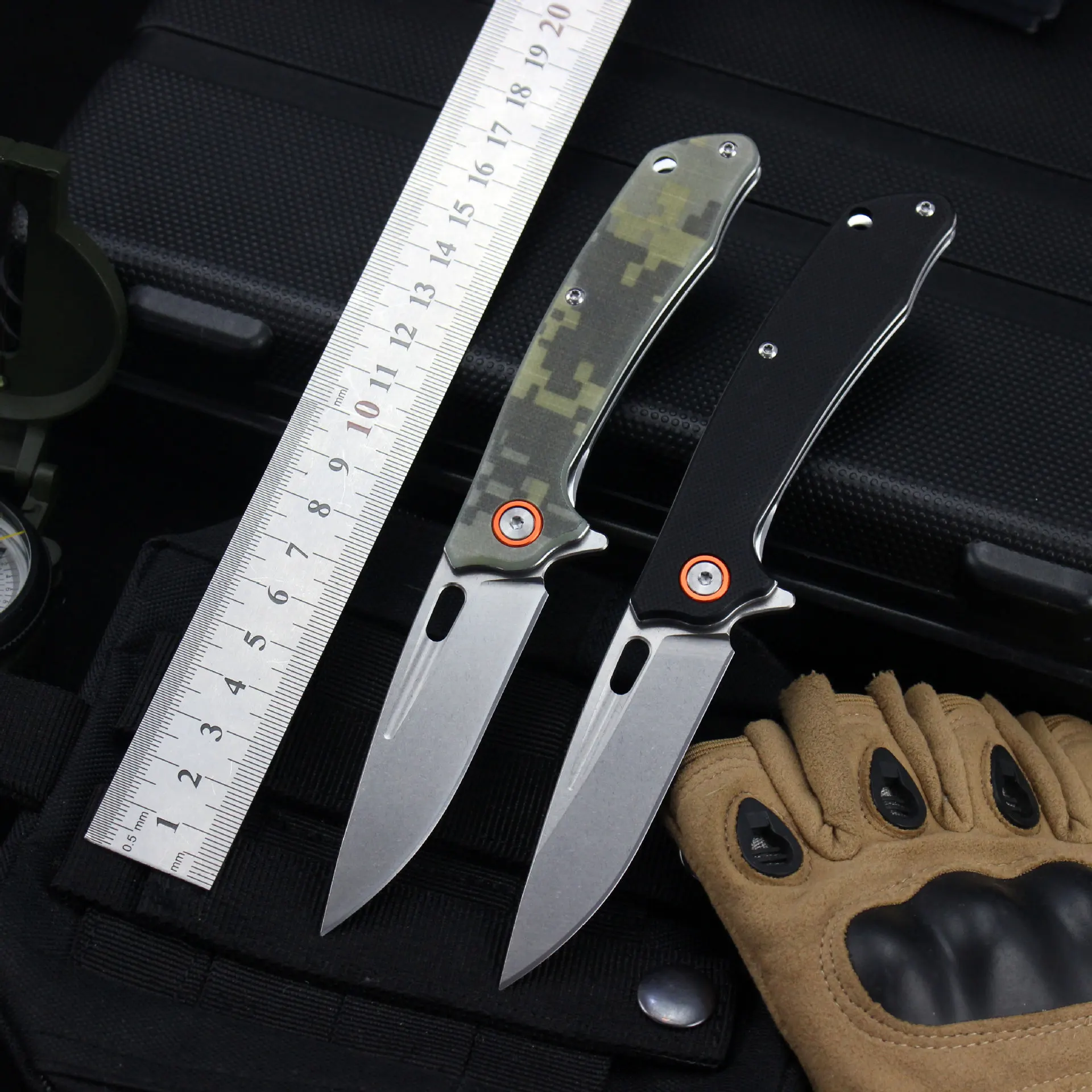 Карманный нож Flipper складной 8cr13mov Blade G10 ручки инструмент для выживания EDC