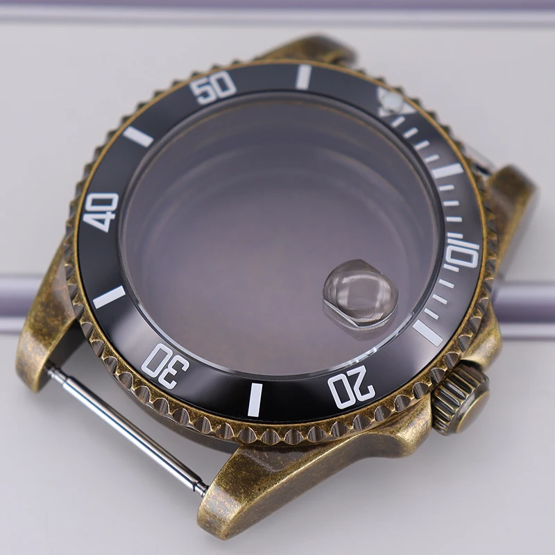 40 мм бронзовые мужские часы в стиле ретро искусственное сапфировое стекло для Seiko