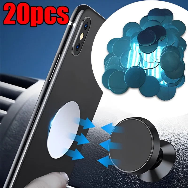 

5/20 Pcs Magnetic Disk Phone Stand Magnet Metal Plate Car Phone Holder Metal Plate Iron Sheets for Magnetic Car Phone Holder