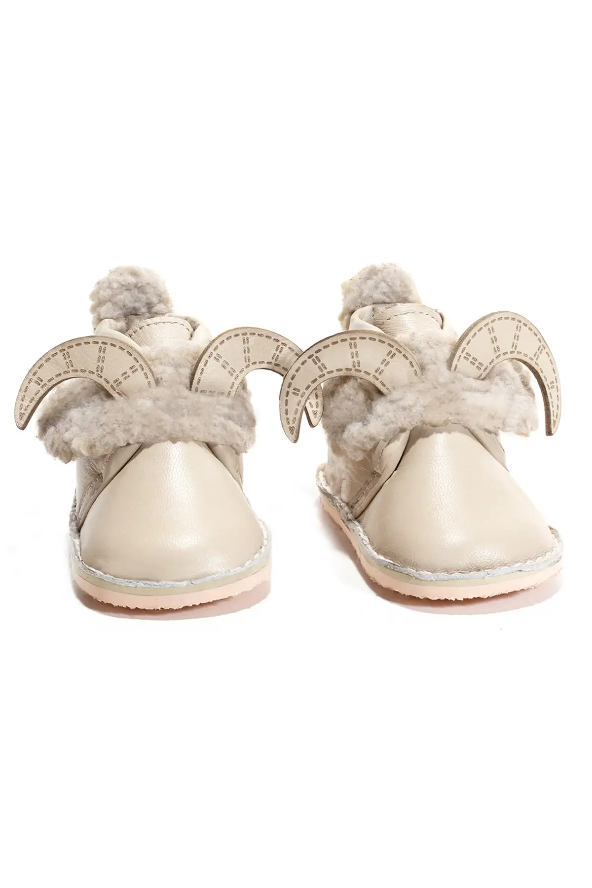 

Kid'S Boots Baby Girl Beige Real Leather Design Shoe