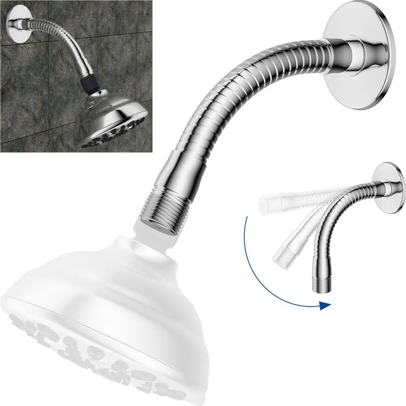 Регулируемая душевая лейка из нержавеющей стали вращающаяся трубка для