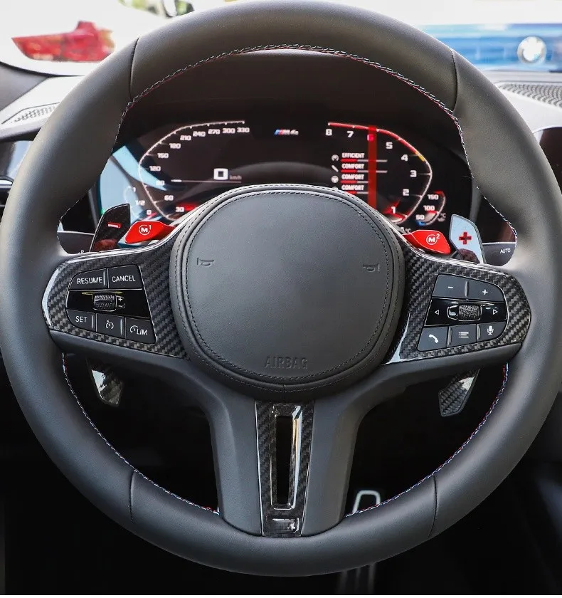 Чехол для рулевого колеса автомобиля BM 3 5 Series 2021 из углеродного волокна