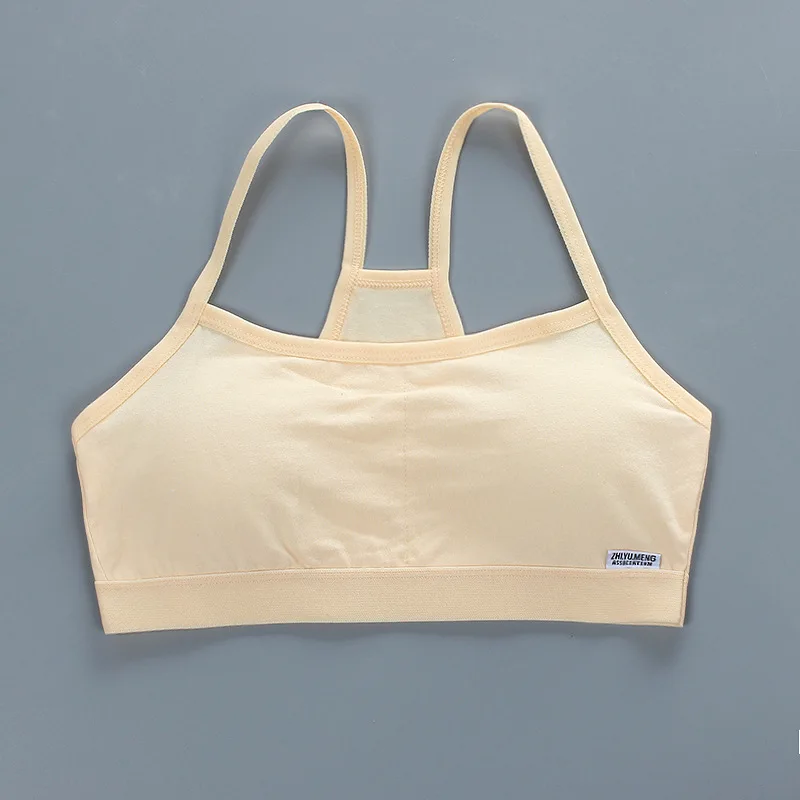 

2pc Teen Girl Bras12 Years Puberty Crop Top Underwear Vest Racerback Training Bras Tube Lingerie Teenage Girls Bras Undies