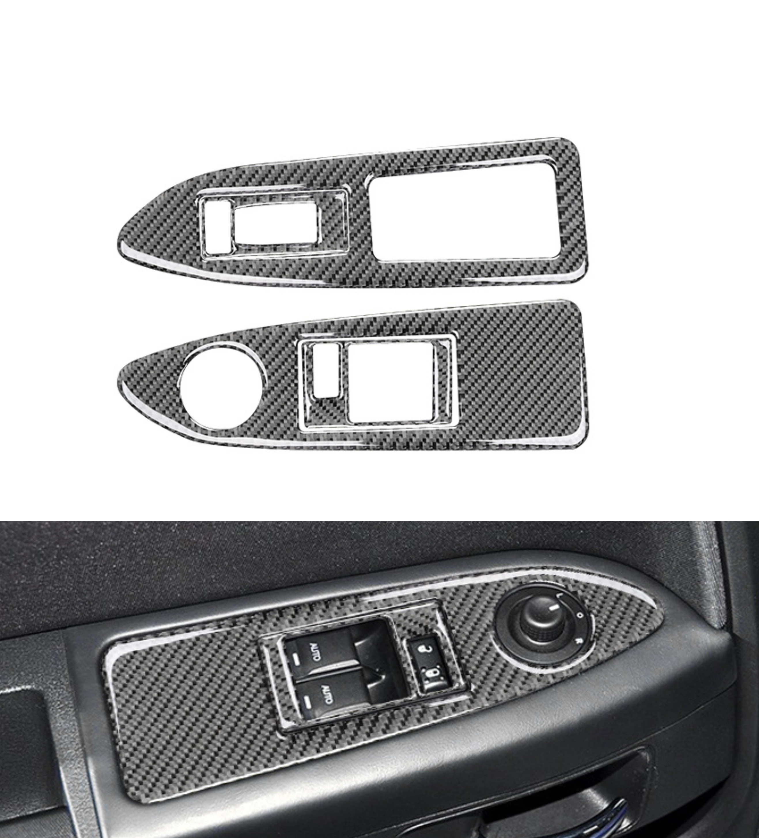 

Наклейки на панель переключателя автомобильного стеклоподъемника, наклейки для Dodge Challenger 2008 2009 2010 2011 2012 2013 углеродное волокно