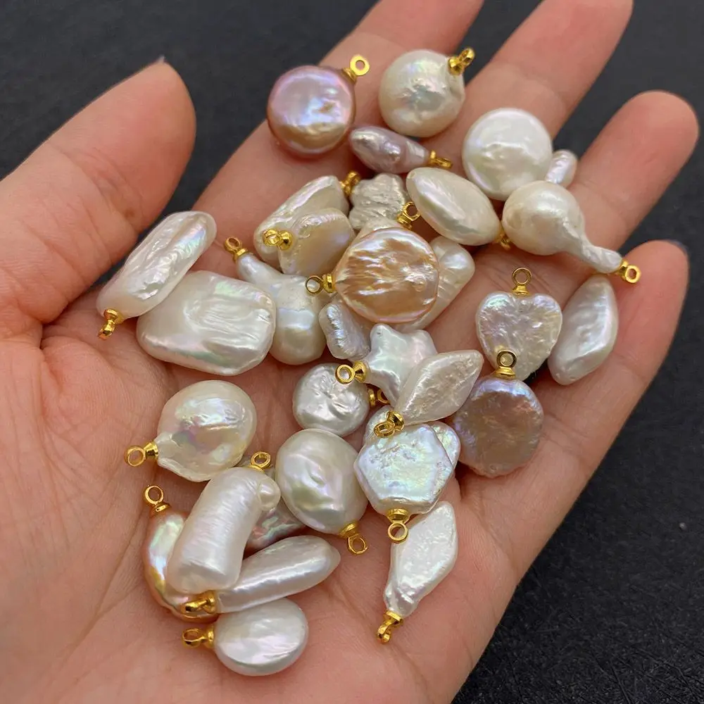 

1 Pack Natural Freshwater Pearl Pendants Irregular Shape Beads 5-22mm DIY Making Necklaces Charm Earrings Accessories Gifts