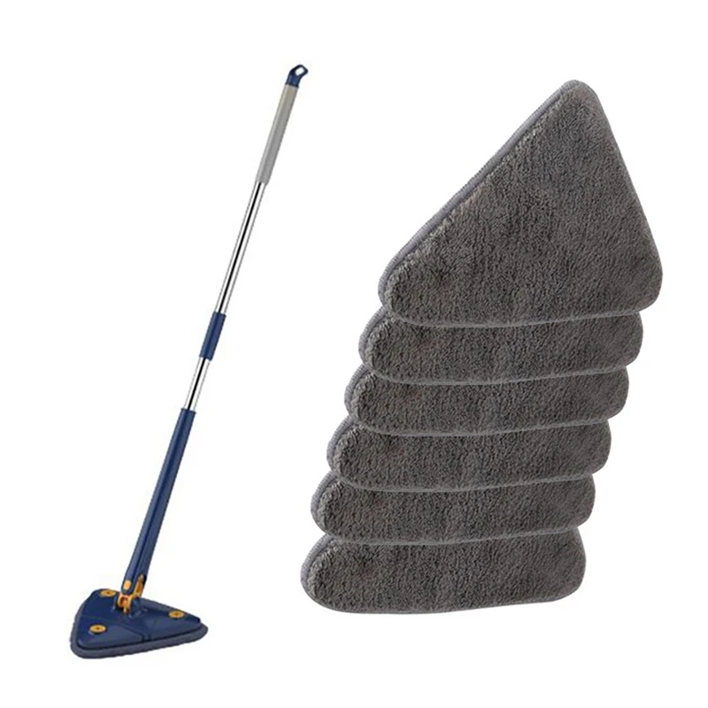 

360° Rotating Adjustable Cleaning Mop, Triangle Cleaning Mop With Automatic Water Squeeze Function For Dry And Wet