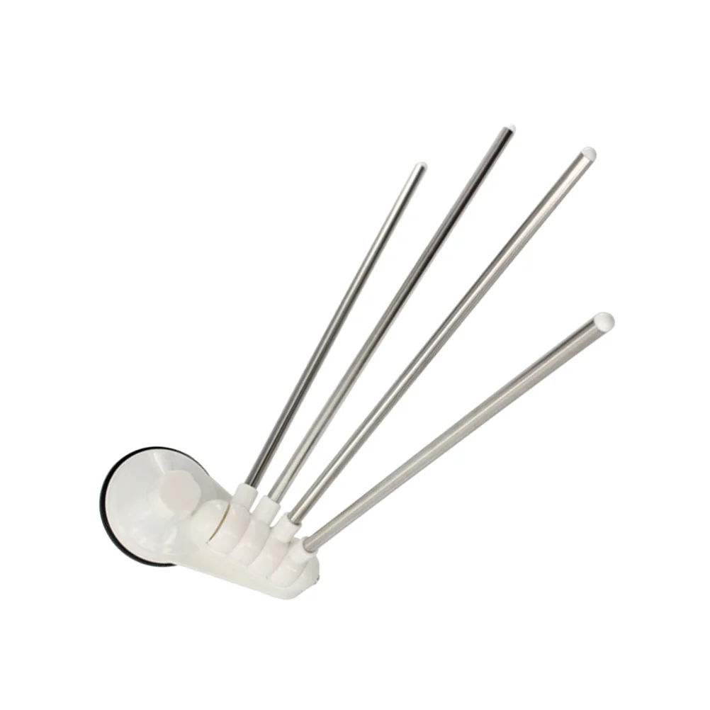 

Rotating Towel Rod Suction Cup Hanger Kitchen Dish Rack Multi-bar Arm Swing