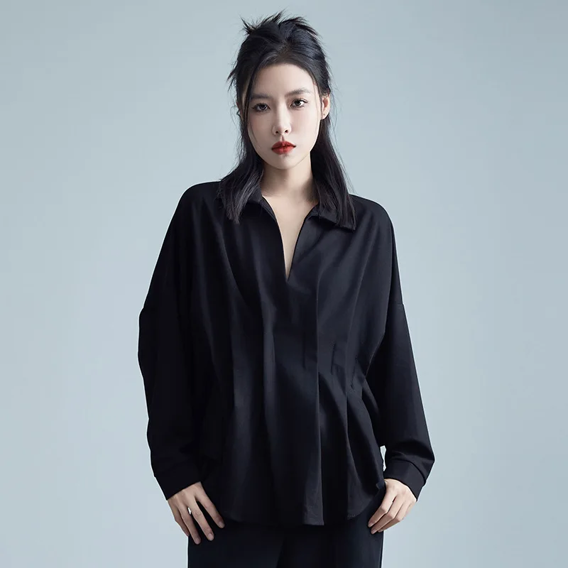 Рубашка Мужская/Женская с длинным рукавом летучая мышь в готическом стиле