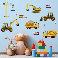 creative excavator engineering vehicle wall stickers kindergarten childrens room early childhood education decoration stickers