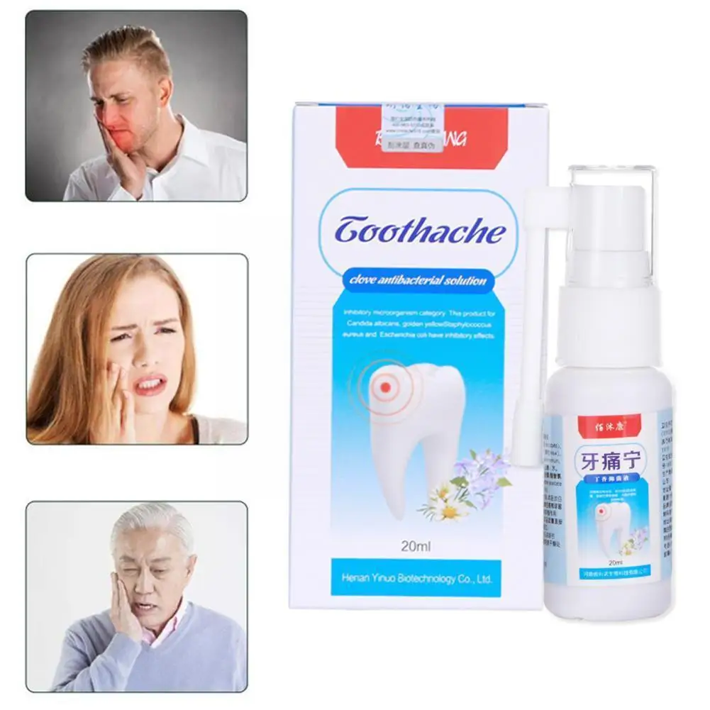

Toothache Pain Relief Teeth Care Sprays Effective Tooth With Cotton 20ml Prevent Swabs Pain Care Portable Y4v0