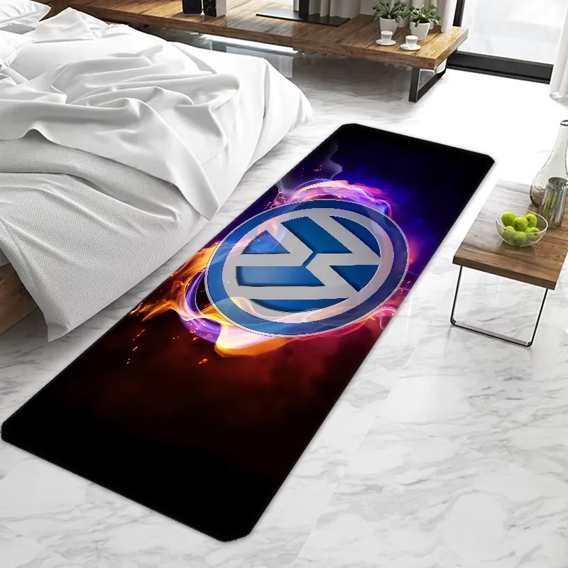 Door Mat Entrance V-Volkswagens Car Logo Non-slip Washable Kitchen Carpet Living Room Hallway Rugs Mats Bathroom Bath