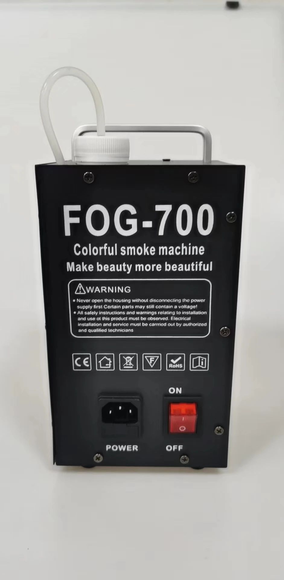 Скидка Фонарь дымовой со светодиодной подсветкой и пультом дистанционного управления, 700 Вт