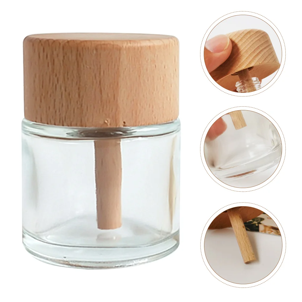 

Perfume Diffuser Vials Aromatherapy Bottle Car Diffusers Essential Oils Wooden Cover