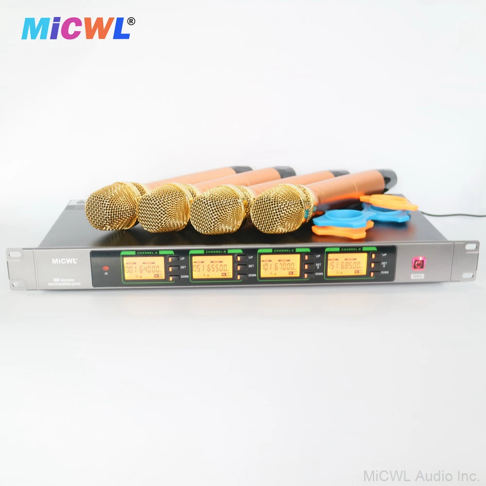 Портативная беспроводная сценическая DJ караоке микрофонная система Golden MiCWL G900 4