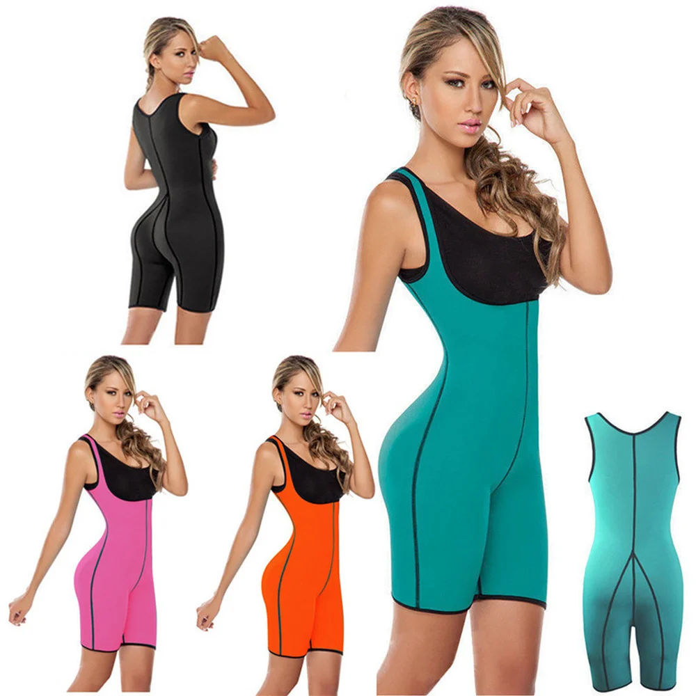 

Женский неопреновый спортивный костюм для тренировок в тренажерном зале, костюм для сауны, комплект для похудения, тренировочное боди для п...