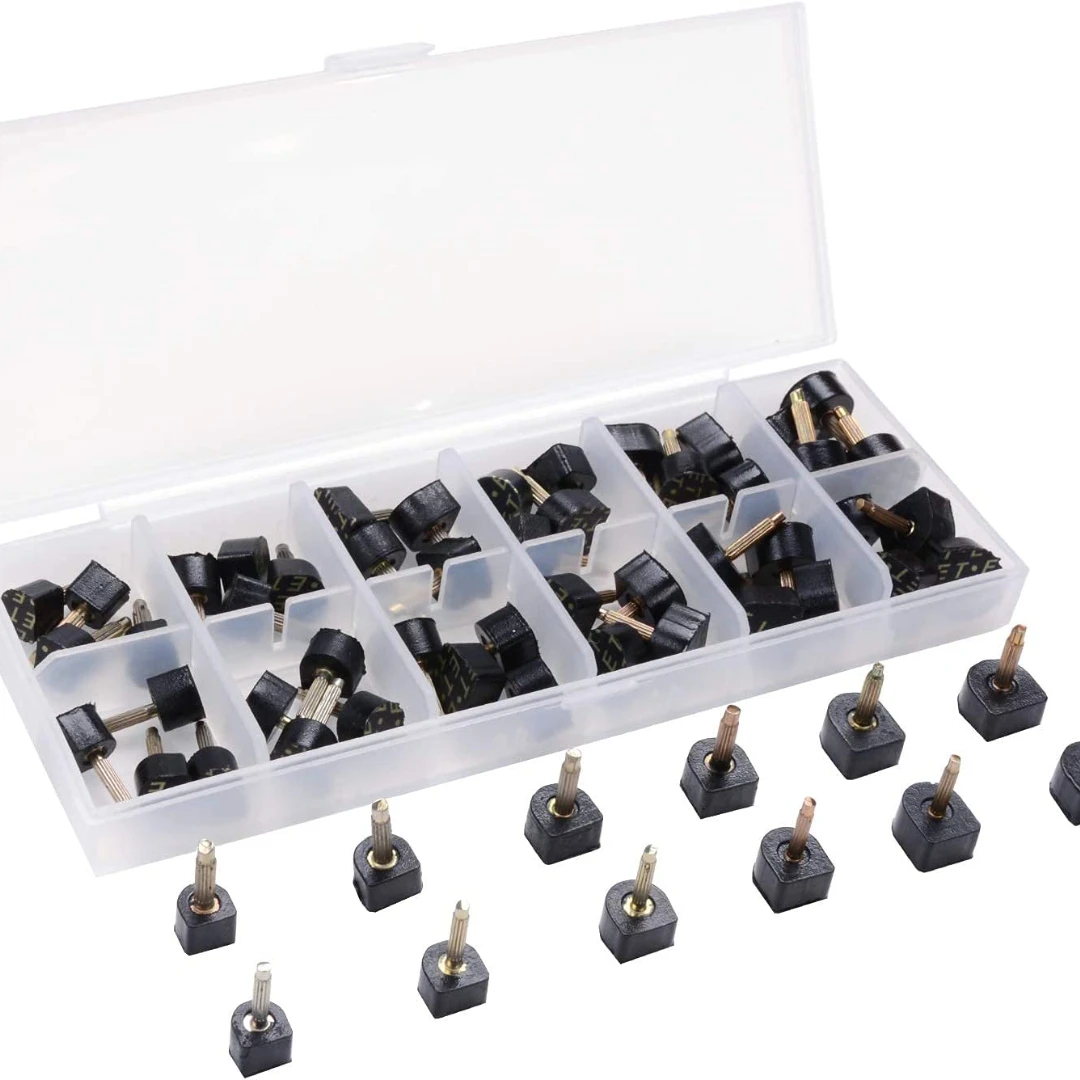 

24 Pairs High Heel Tips Shoes Replacement Tap Caps,6 Size,8,/9/10/11/12/12.5mm,U-Shape, Black
