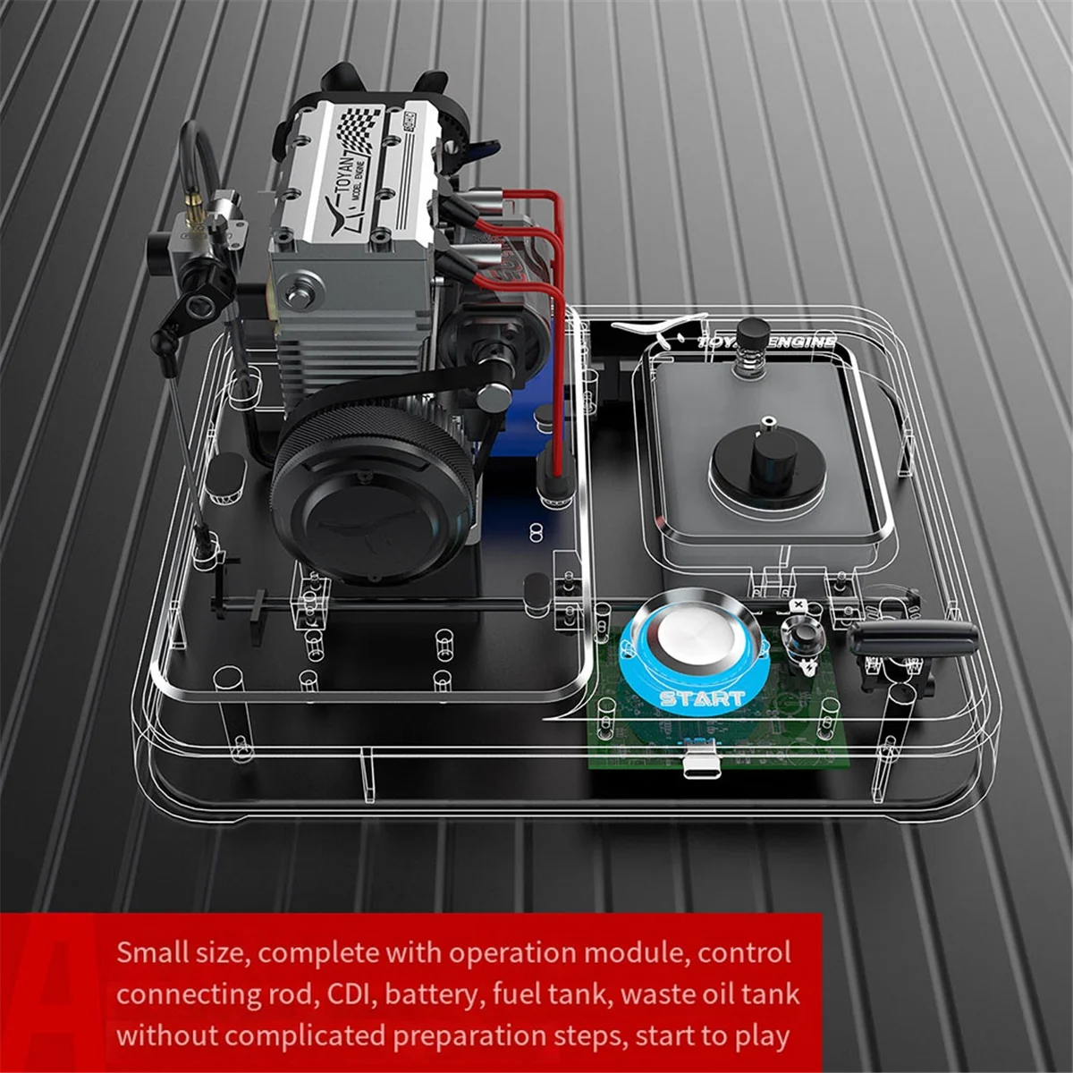 Четырехтактный двухцилиндровый двигатель с воздушным охлаждением