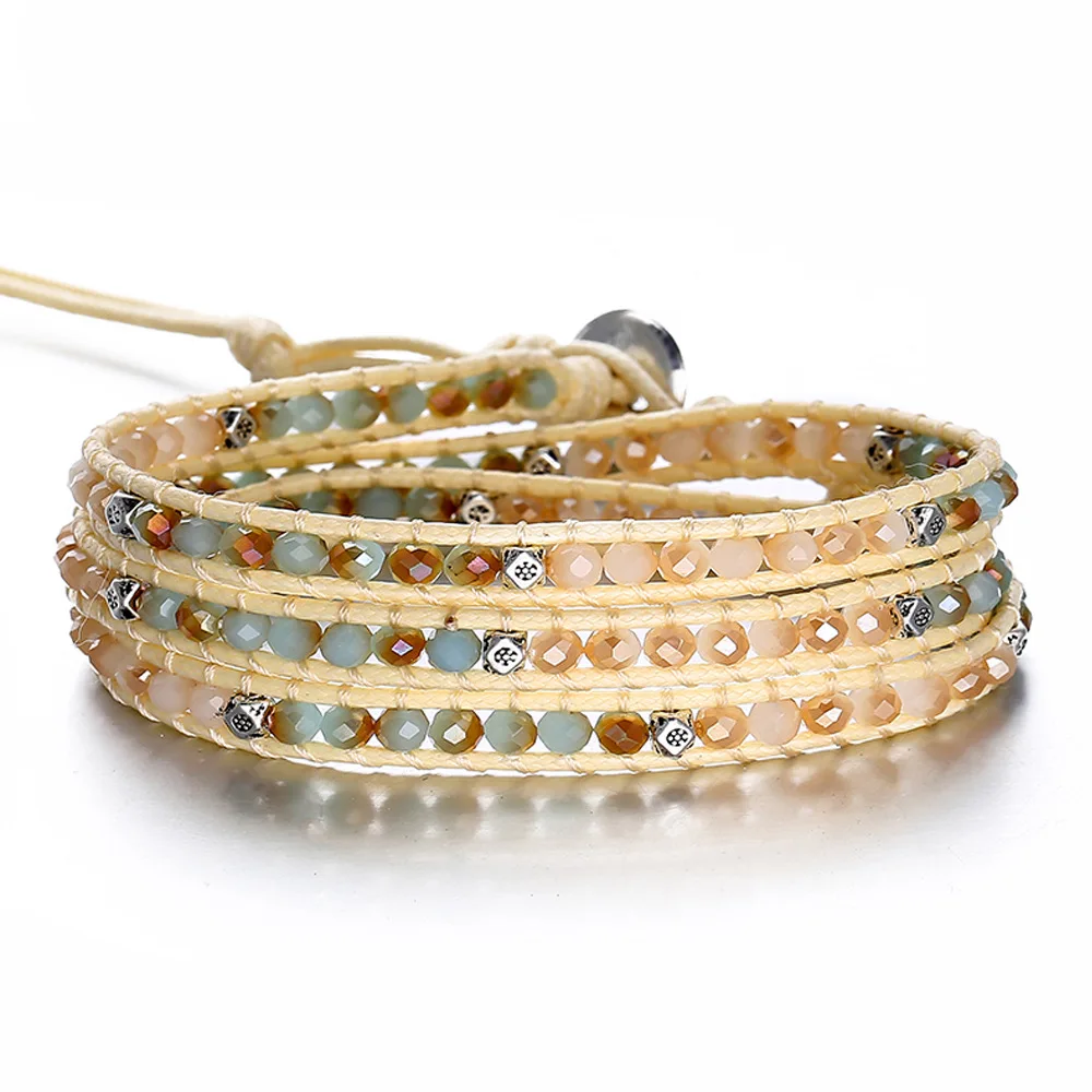 

Vintage Colorful Multilayer Beaded Bracelet For Women & Men Geometric Hand Braided Bracelets Bohemian Multifunctional Bracelets