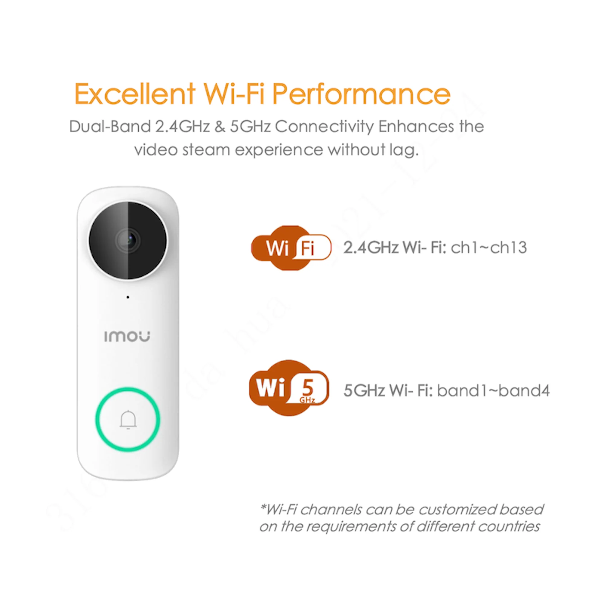 Купить Умный домашний Видеозвонок IMOU DB61, с Wi-Fi, 4 МП